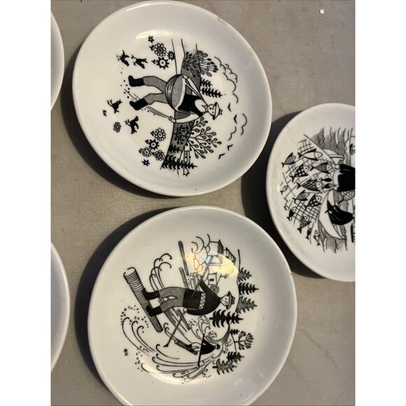 Arabia Finland Vintage Scenic Dishes Wall Plates Small Danish Decor - Picture 3 of 5
